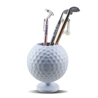 Fashionable golf ball pen holder with pen for gift