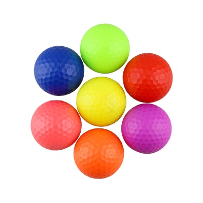 Newst matt golf ball with cvarious color 3 piece golf practise / range ball