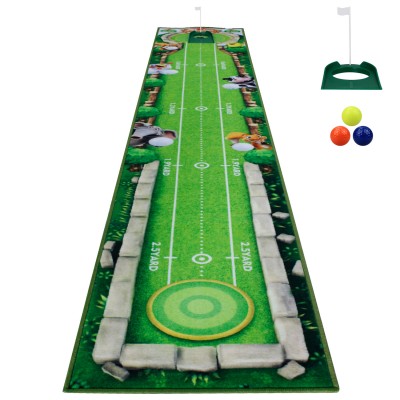 Hot selling golf putting mat for kids play training golf toy indoor/outdoor golf putting green