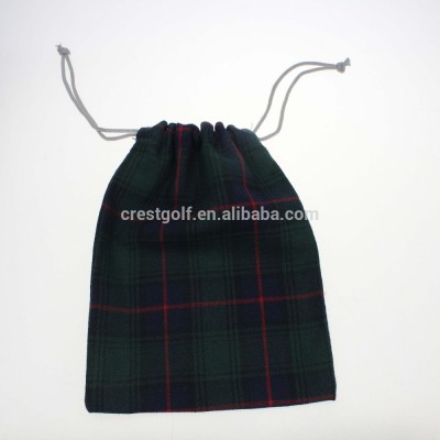 Drawstring Bags Easy Carry Polyester Colorful Checkered Pouch Bag