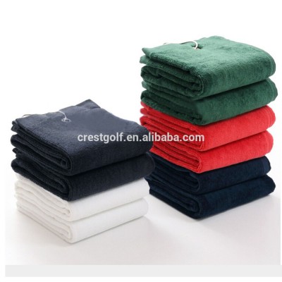 2019 Hot sale 40*60cm 100% cotton golf towels plain golf towel customized logo