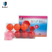 Popular matte golf ball colorful 2 piece surlyn tour ball with custom package Manufacture&Export